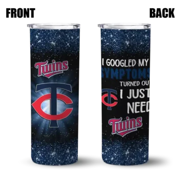 minnesota twins radiant glitter navy skinny tumbler fashion forward.webp