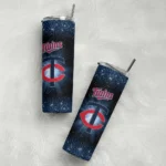 minnesota twins radiant glitter navy skinny tumbler best selling.webp
