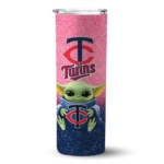 minnesota twins yoda smile navy skinny tumbler best selling.webp
