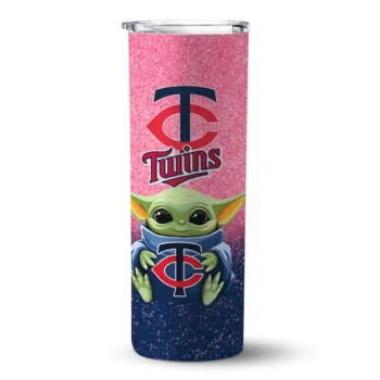 minnesota twins yoda smile navy skinny tumbler best selling.webp