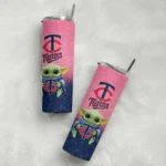 minnesota twins yoda smile navy skinny tumbler best selling.webp