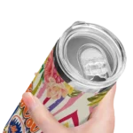 new york mets flower cluster skinny tumbler best selling.webp