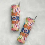 new york mets flower cluster skinny tumbler best selling.webp