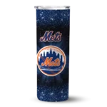 new york mets radiant glitter blue skinny tumbler best selling.webp