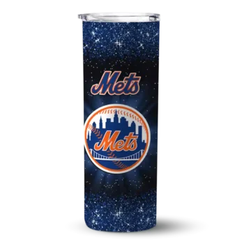 new york mets radiant glitter blue skinny tumbler best selling.webp