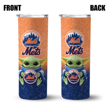 new york mets yoda smile blue skinny tumbler fashion forward.webp