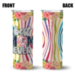new york yankees flower cluster skinny tumbler best selling 1.webp