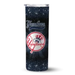 new york yankees radiant glitter navy skinny tumbler best selling.webp