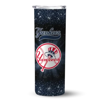 new york yankees radiant glitter navy skinny tumbler best selling.webp