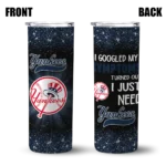 new york yankees radiant glitter navy skinny tumbler best selling.webp