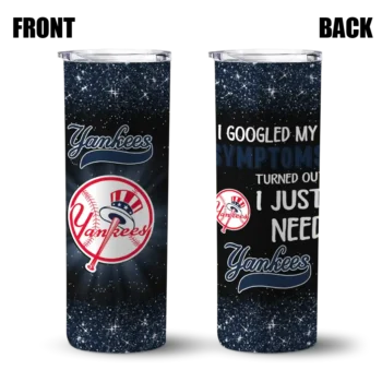 new york yankees radiant glitter navy skinny tumbler fashion forward.webp