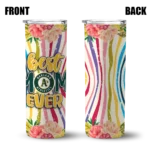 oakland athletics flower cluster skinny tumbler best selling 1.webp