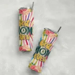 oakland athletics flower cluster skinny tumbler best selling 1.webp