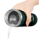 oakland athletics radiant glitter green skinny tumbler best selling.webp