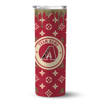 personalized arizona diamondbacks camo streak red skinny tumbler best selling.webp