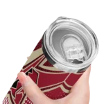 personalized arizona diamondbacks web stripes red white skinny tumbler best selling 1.webp