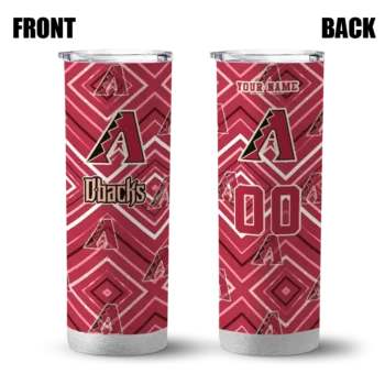 personalized arizona diamondbacks zipper leopard red skinny tumbler fashion forward.webp