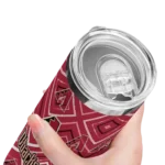 personalized arizona diamondbacks zipper leopard red skinny tumbler best selling 1.webp