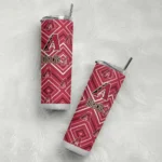 personalized arizona diamondbacks zipper leopard red skinny tumbler best selling 1.webp