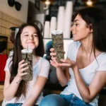 personalized atlanta braves antler flow camo skinny tumbler best selling.webp