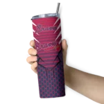personalized atlanta braves chevron stripes navy skinny tumbler best selling 2.webp