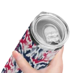 personalized atlanta braves claw marks navy white skinny tumbler best selling 1 4.webp