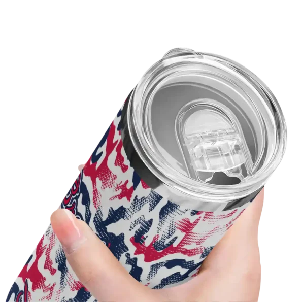 personalized atlanta braves claw marks navy white skinny tumbler high quality.webp