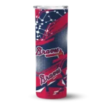personalized atlanta braves helmet clash navy skinny tumbler best selling.webp