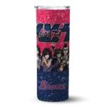 personalized atlanta braves kiss band red skinny tumbler best selling 1.webp