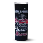 personalized atlanta braves rose romance navy black skinny tumbler best selling.webp
