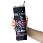 personalized atlanta braves rose romance navy black skinny tumbler best selling.webp