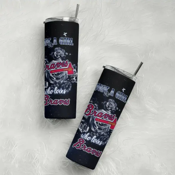 personalized atlanta braves rose romance navy black skinny tumbler top rated.webp