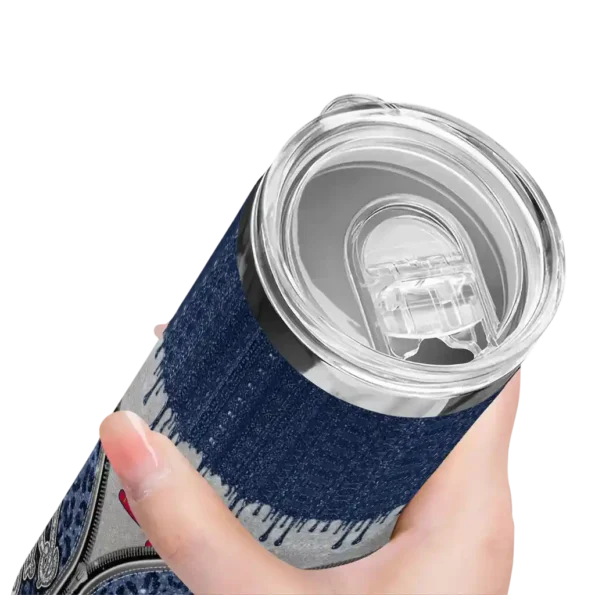 personalized atlanta braves sparkle drip navy skinny tumbler high quality.webp