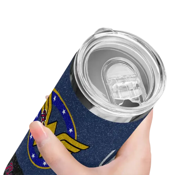 personalized atlanta braves star cluster navy skinny tumbler high quality.webp