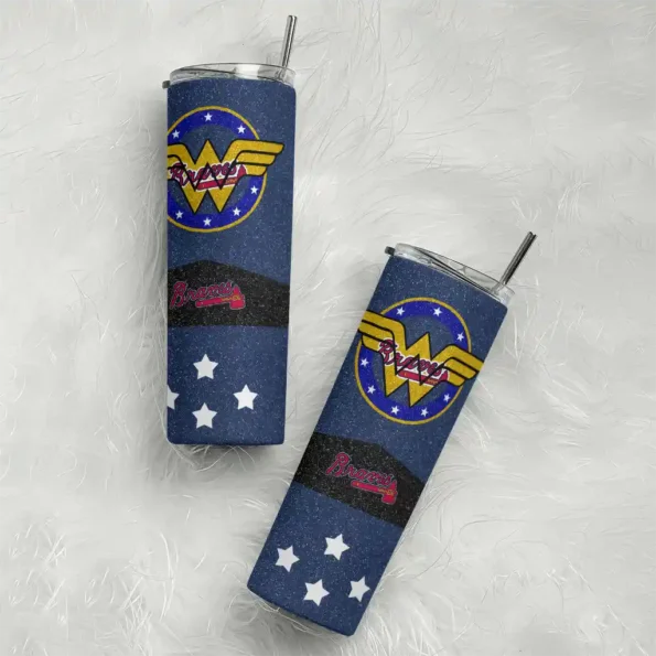 personalized atlanta braves star cluster navy skinny tumbler top rated.webp