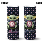 personalized atlanta braves yoda cozy navy black skinny tumbler best selling.webp