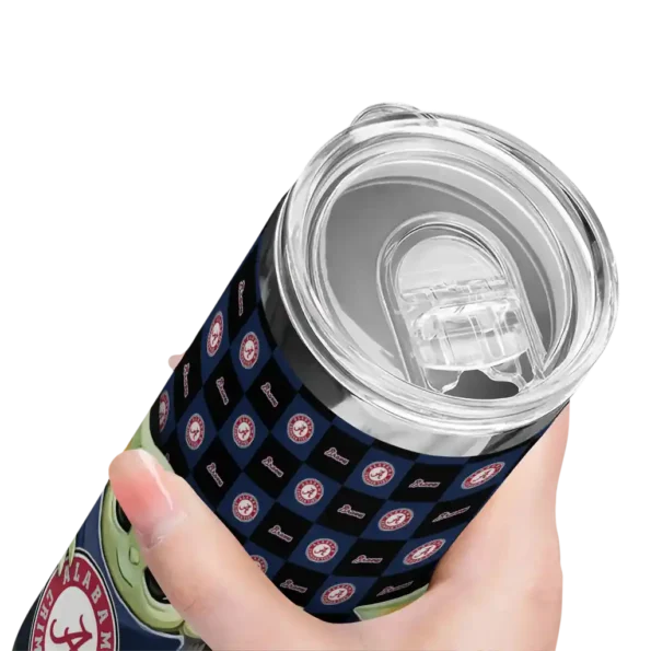 personalized atlanta braves yoda cozy navy black skinny tumbler high quality.webp