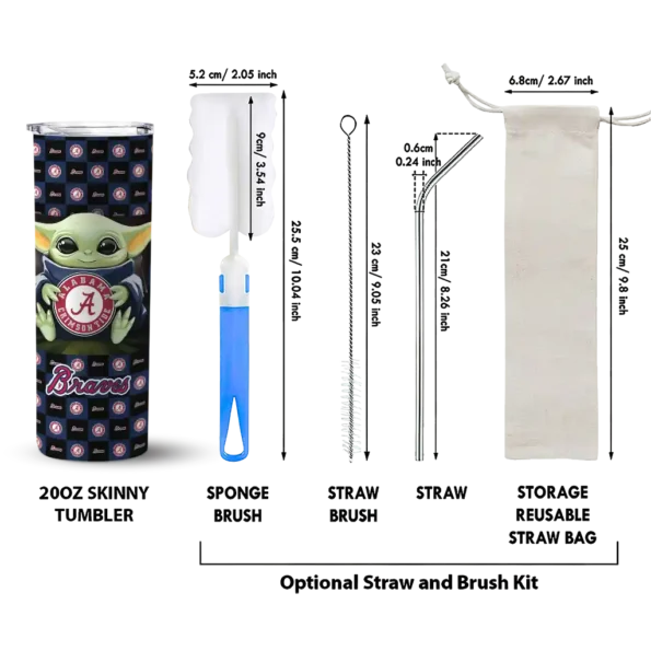 personalized atlanta braves yoda cozy navy black skinny tumbler new arrival.webp