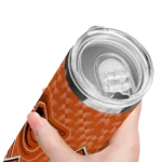 personalized baltimore orioles monogram burst orange white skinny tumbler best selling 1.webp