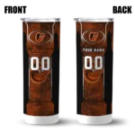 personalized baltimore orioles stacked diamond orange skinny tumbler best selling 2.webp