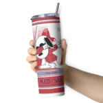 personalized boston red sox snoopy dog red white skinny tumbler best selling.webp
