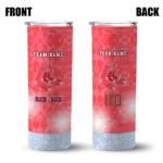 personalized boston red sox starburst tiles red skinny tumbler best selling.webp