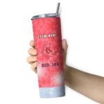 personalized boston red sox starburst tiles red skinny tumbler best selling.webp