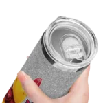 personalized boston red sox winnie the pooh red gray skinny tumbler best selling.webp