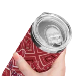 personalized boston red sox zipper leopard red skinny tumbler best selling 1.webp