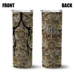 personalized chicago cubs antler flow camo skinny tumbler best selling 1.webp