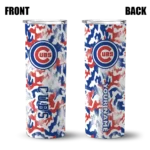 personalized chicago cubs claw marks blue white skinny tumbler best selling 1.webp