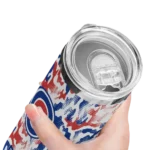 personalized chicago cubs claw marks blue white skinny tumbler best selling 1.webp