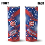 personalized chicago cubs helmet clash blue skinny tumbler best selling 1.webp