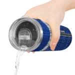 personalized chicago cubs sparkle drip blue skinny tumbler best selling 1.webp